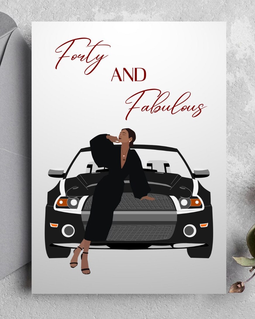PRINTABLE Birthday Cards, Instant Download Cards, 40th Birthday ...