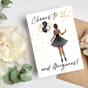 PRINTABLE Birthday Cards, Instant Download Cards, 21st Birthday Printable Cards, Digital Birthday Cards, PDF Birthday Cards, Printable Cards