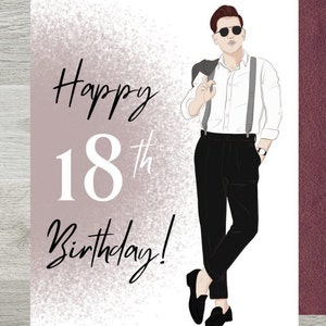 PRINTABLE Birthday Cards, Instant Download Cards, 18th Birthday ...