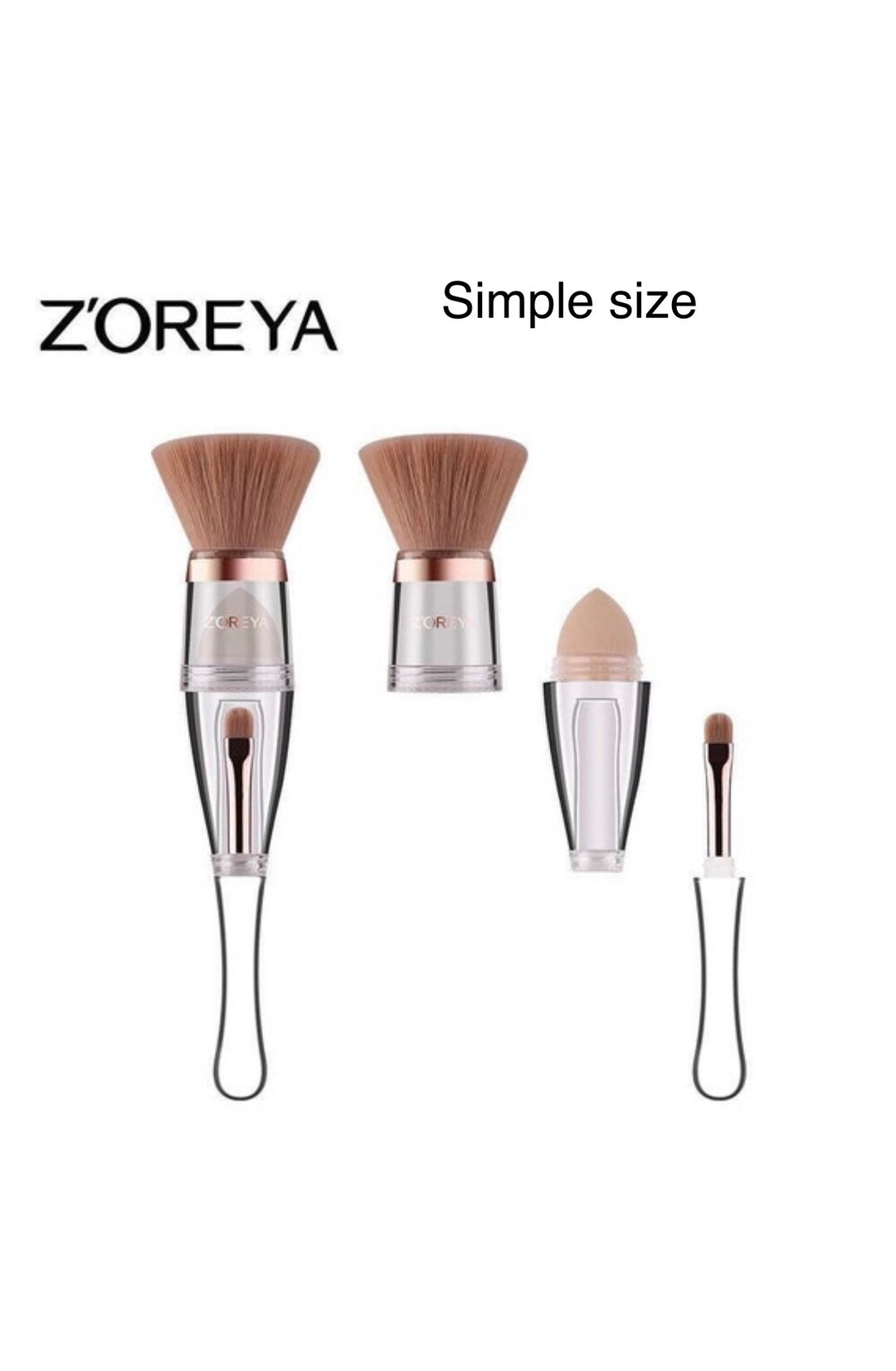 Makeup Brushes, Set of 3 Brush Set, Regular Makeup Brushes, Natural