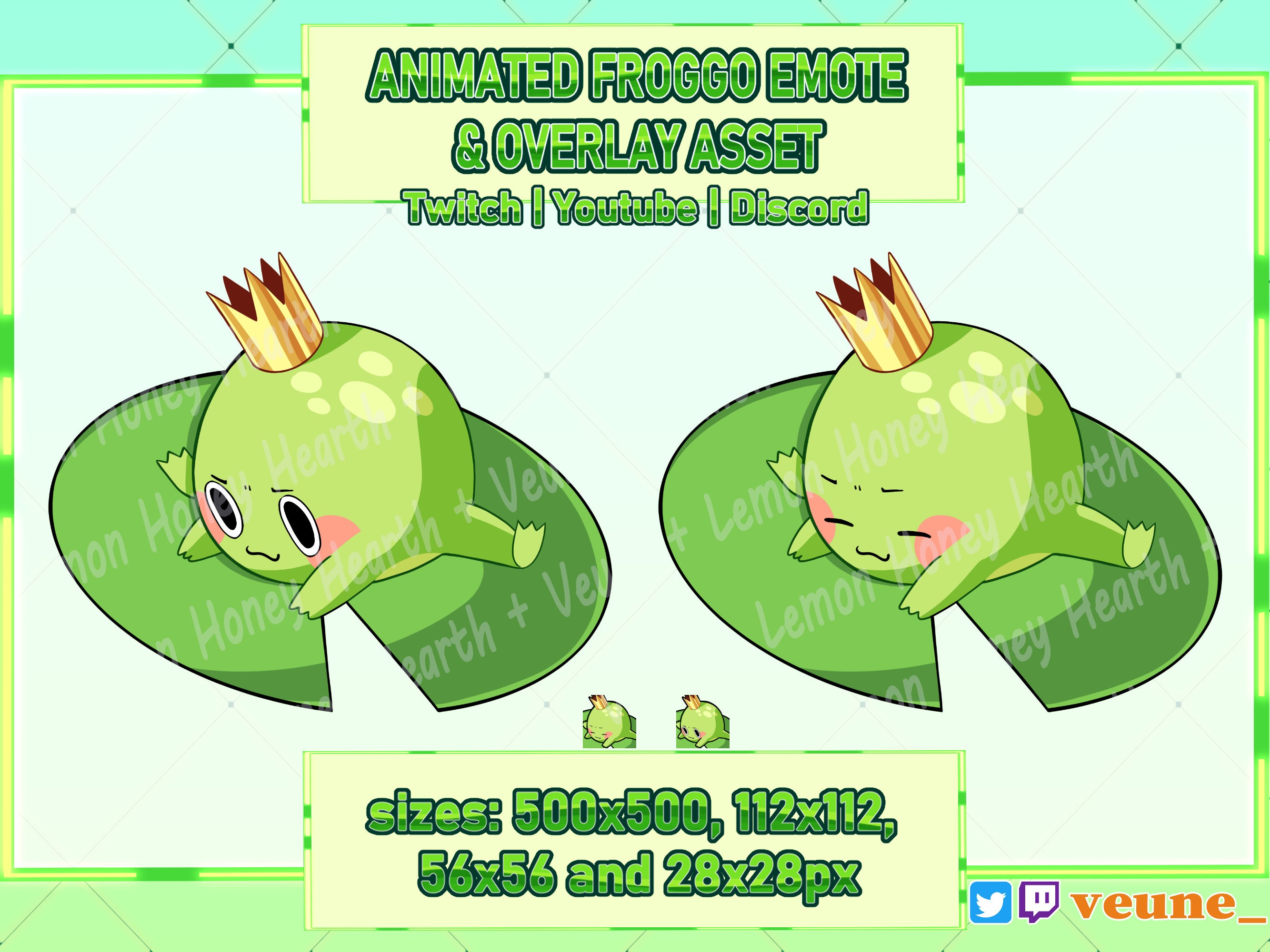 Animated Frog D Emote Overlay Asset Digital Sticker for Twitch - Etsy