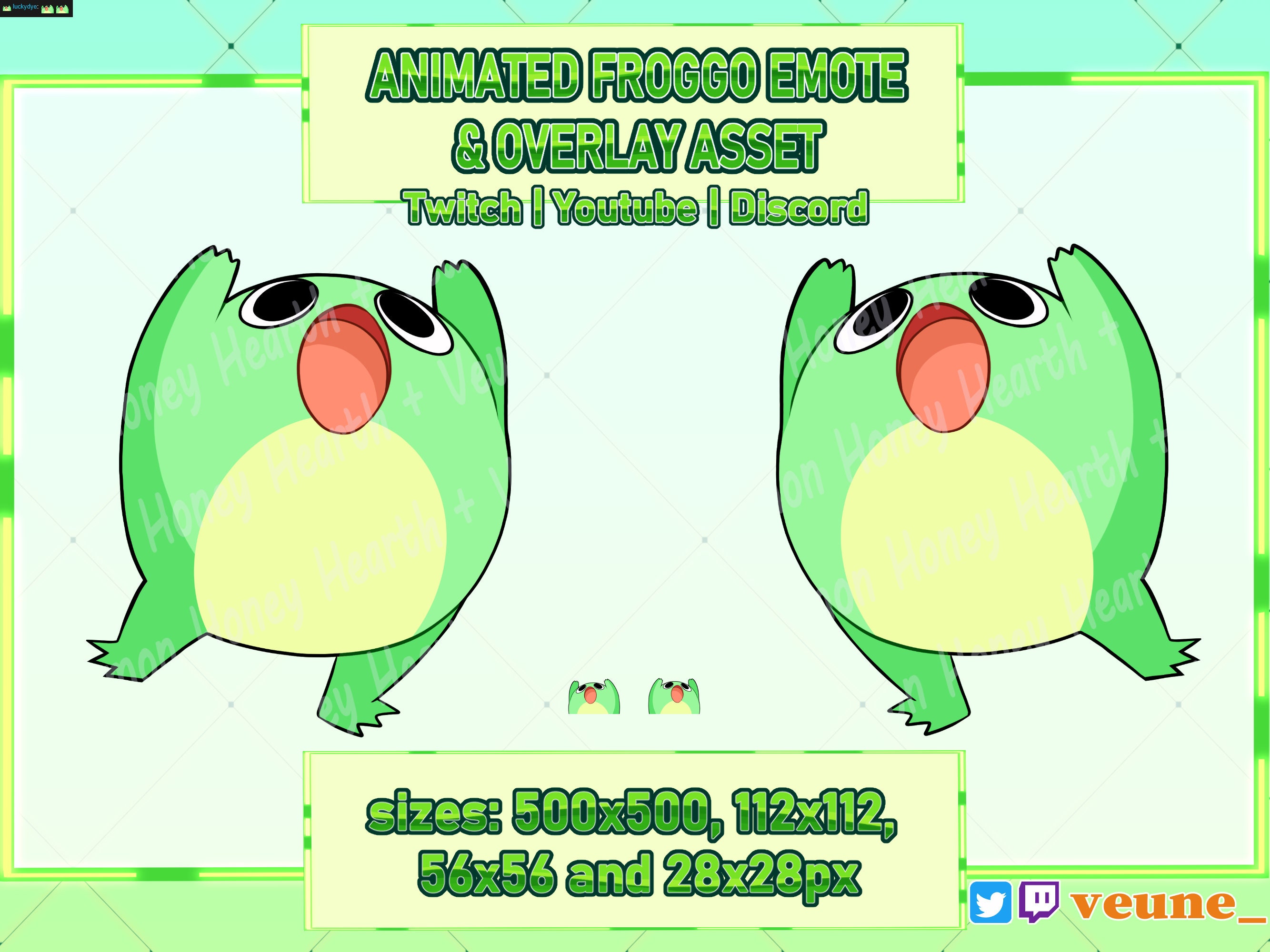 Animated Frog E Emote Overlay Asset Digital Sticker for Twitch Youtube  Discord Froggo Cute Kawaii - Etsy