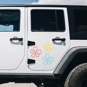 Groovy Flower Decal Window Decal Computer Sticker Bumper Sticker Hippie Flowers Vinyl Decal Colorful Bright Flowers for Decorating your Car