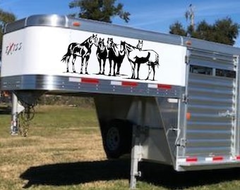 Horse Herd Decal Vinyl Decal Horse Trailer Decal Truck Rodeo Competition Decal Western Rider Decal Female Barrel Racer Beautiful Horses