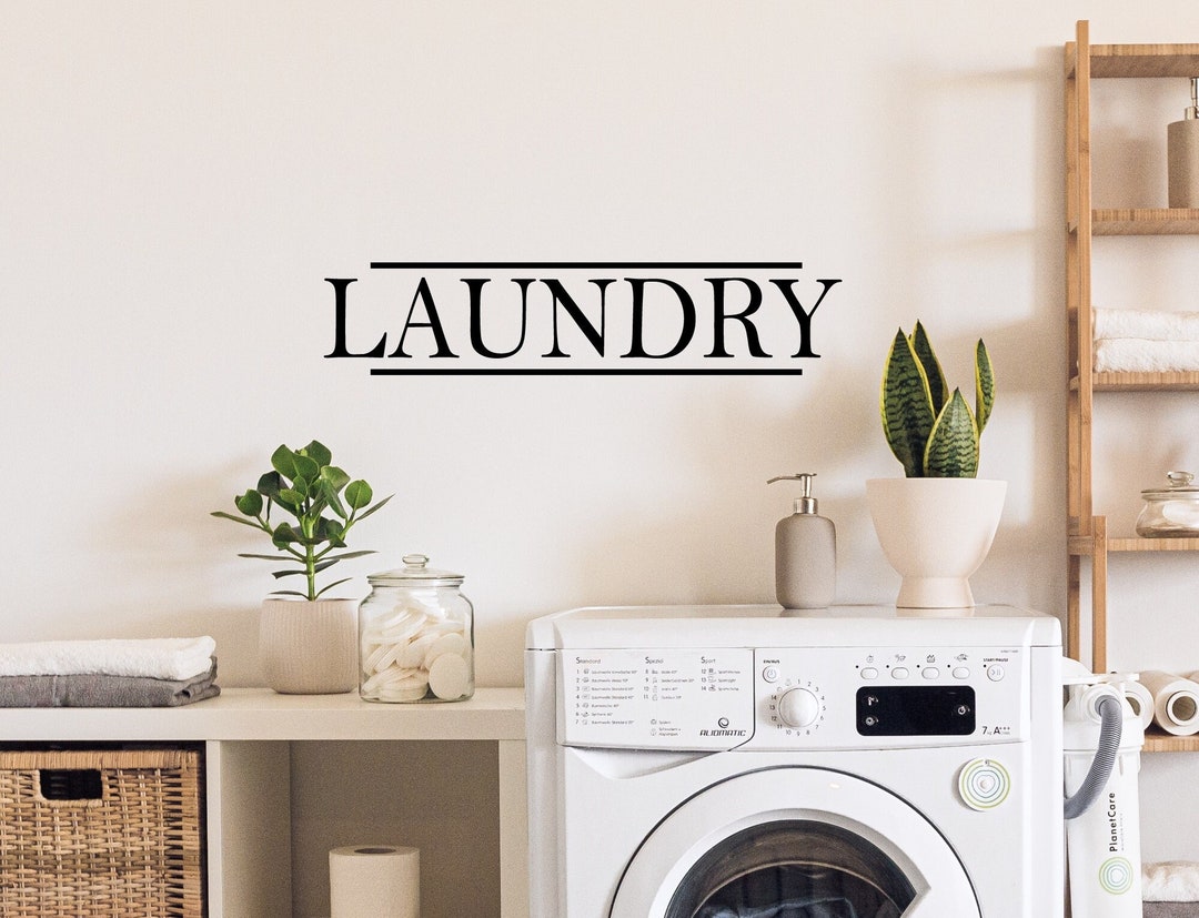 Laundry Decal Vinyl Wall Decal Wall Art Fun Cute Wall Decor Great ...