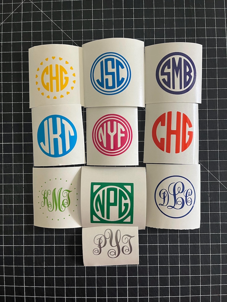 Google Window Monogram Monogram Decals for Car Monograms for Computer Vinyl Decal for Phone ...