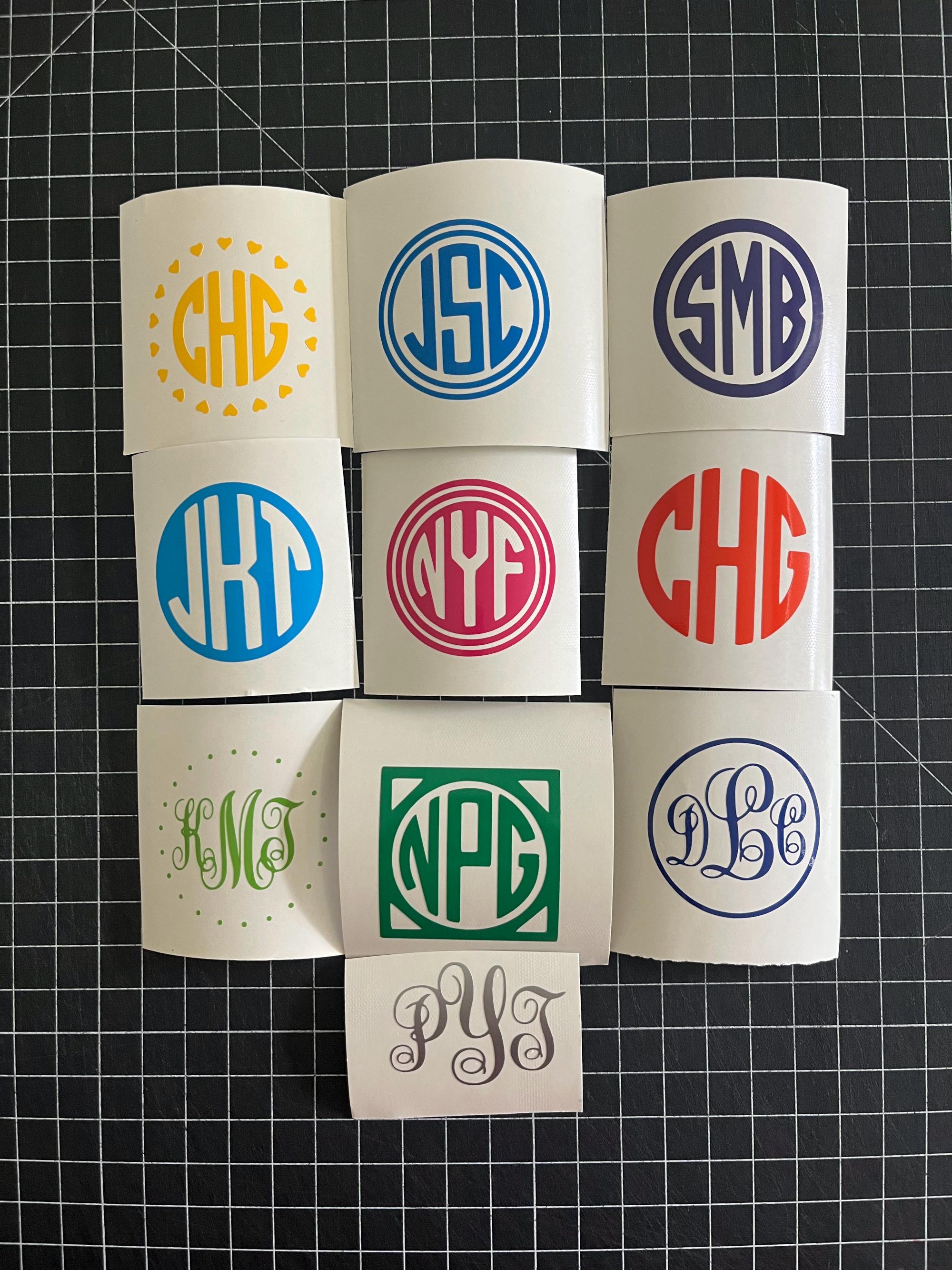Monogram Decals for Car Monograms for Computer Vinyl Decal for Phone ...