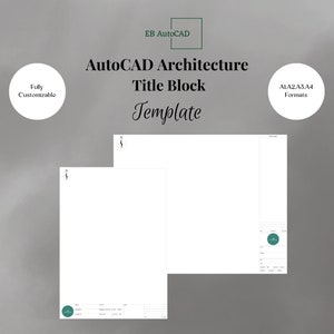 Minimalist AutoCAD Title Block | Architectural Template Layout DWG