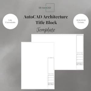 Detailliertes Architektonisches Autocad Titelblock | Umfangreiches Layout Template DWG