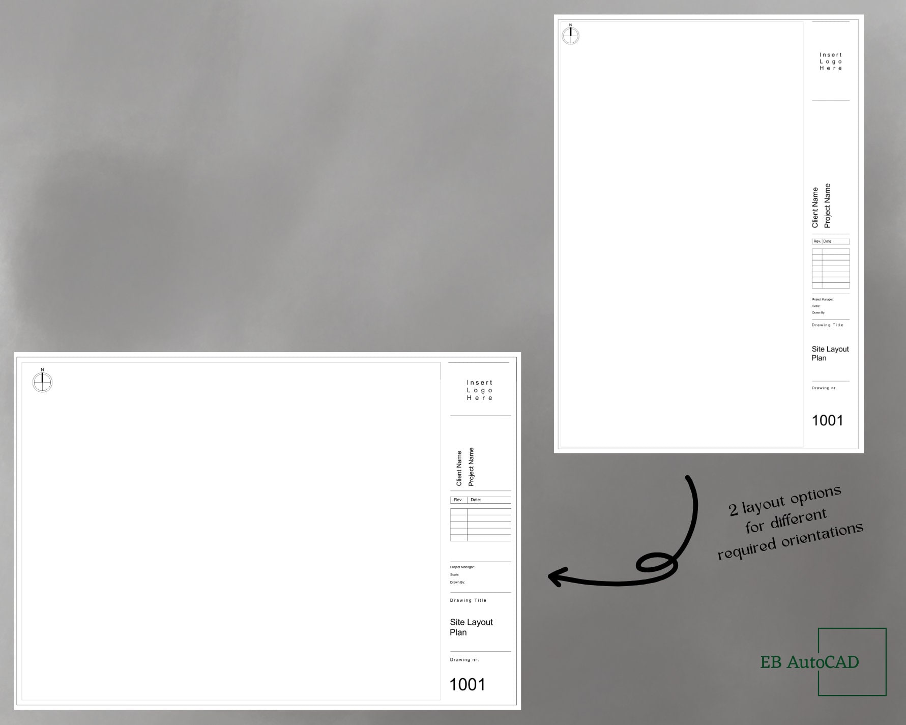 Autocad Title Block Template | Minimalist Architectural Layout DWG - Etsy