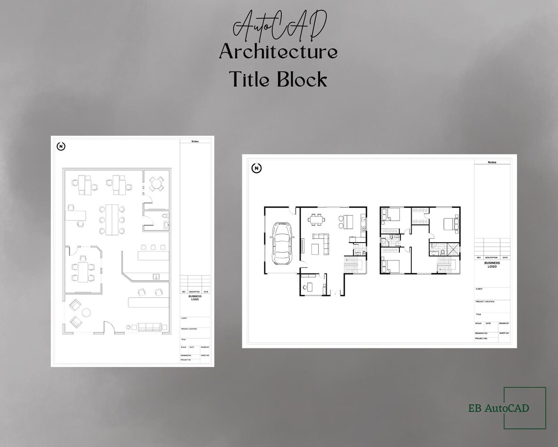 Autocad Title Block Template | Imperial & Metric Architectural Layout ...