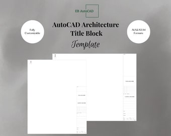 Architectural AutoCAD Title Block Template | Portrait Landscape DWG