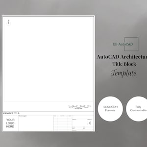Sleek AutoCAD Title Block Template | Minimalist Architectural DWG