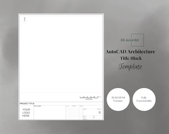 Sleek AutoCAD Title Block Template | Minimalist Architectural DWG