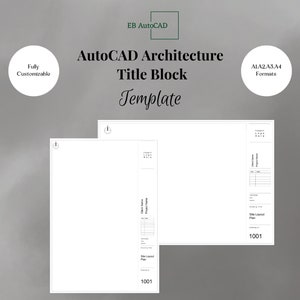 AutoCAD Title Block Template | Minimalist Architectural Layout DWG
