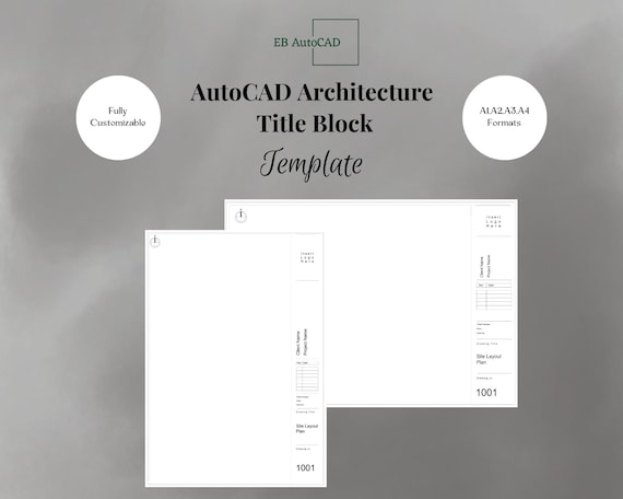 AutoCAD Title Block Template | Minimalist Architectural Layout DWG