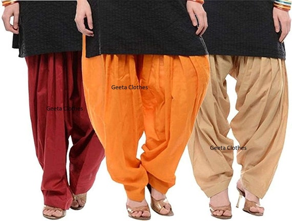 Buy Plus Size Patiala Salwar Pants & Plus Size Punjabi Patiala Salwar -  Apella