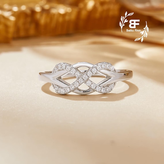 Infinity Cubic Zirconia Ring,simulated Diamond Promise Ring