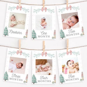 Nutcracker Birthday Photo Banner, Sugarplum Fairy First Birthday Banner for Winter Birthday Party, Girl 1st Bday Birthday Decorations