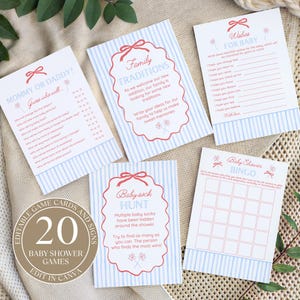 Juegos para baby shower de verano "Rojo, Blanco y Muerto", actividades imprimibles para el 4 de julio