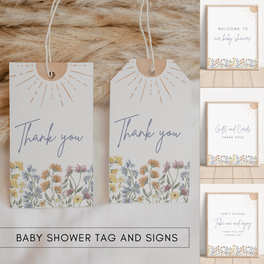 Wildflower Baby Shower Decoration Baby Shower Favors for Etsy
