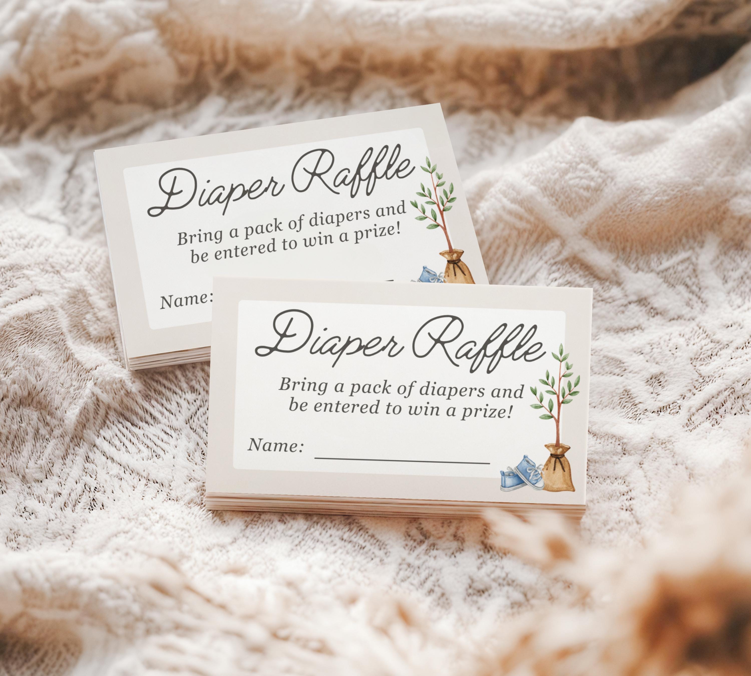 Garden Baby Shower Diaper Raffle Kit - Little Sprout Baby Shower Diaper ...