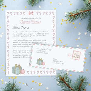 Carta de Papá Noel: cree cartas personalizadas de Papá Noel con Cartas editables de Papá Noel para niños - Carta de Papá Noel en la mañana de Navidad