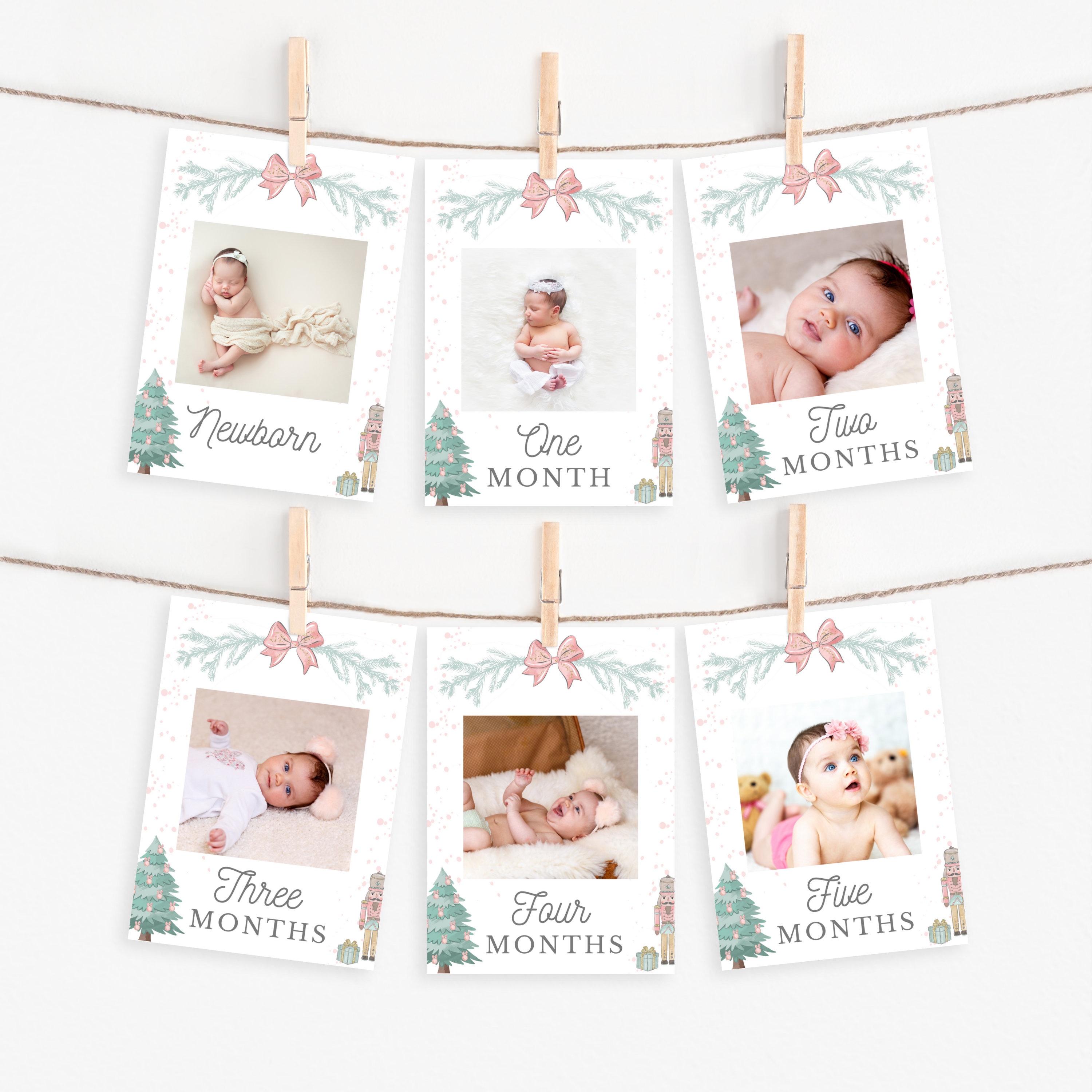 Nutcracker Birthday Photo Banner | Sugarplum Fairy First Birthday Banner for Winter Birthday Party | Birthday Decorations for Girl 1st Bday