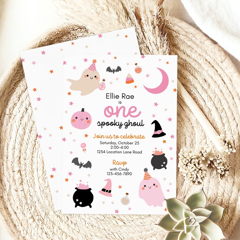 Spooky One Halloween Birthday Tablecloth - 3 Pack Blue Ghost Theme Table Covers 54x108 Inch