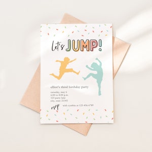 Trampoline Park Birthday Invitation | Trampoline Birthday Invitation | Bounce House Birthday Invitation | Jump Birthday Party Invitation