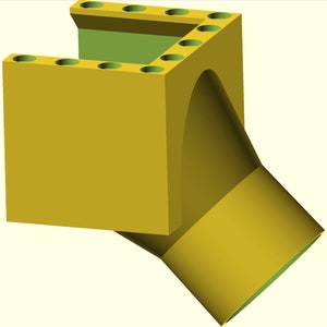 STL File for Under-Table Bandsaw Dust Port