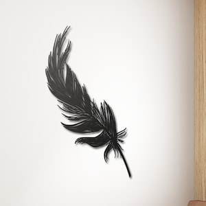 Feather Metal Wall Art, Feather Metal Wall Hanging, Feather Metal Wall Decor