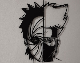 Ninja Sensei Metal Wall Art, Anime Ninja Wall Decor, Anime Bedroom Decor, Anime Gifts Boyfriend, Birthday Gifts Anime, Anime Game Room Decor