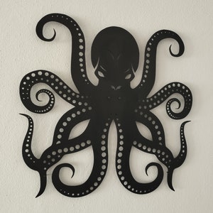 Octopus Metal Wall Art, Octopus Art, Octopus Gift for Octopus Lover, Octopus Sculpture, Octopus Room Decor, Octopus Sign, Bedroom Wall Decor