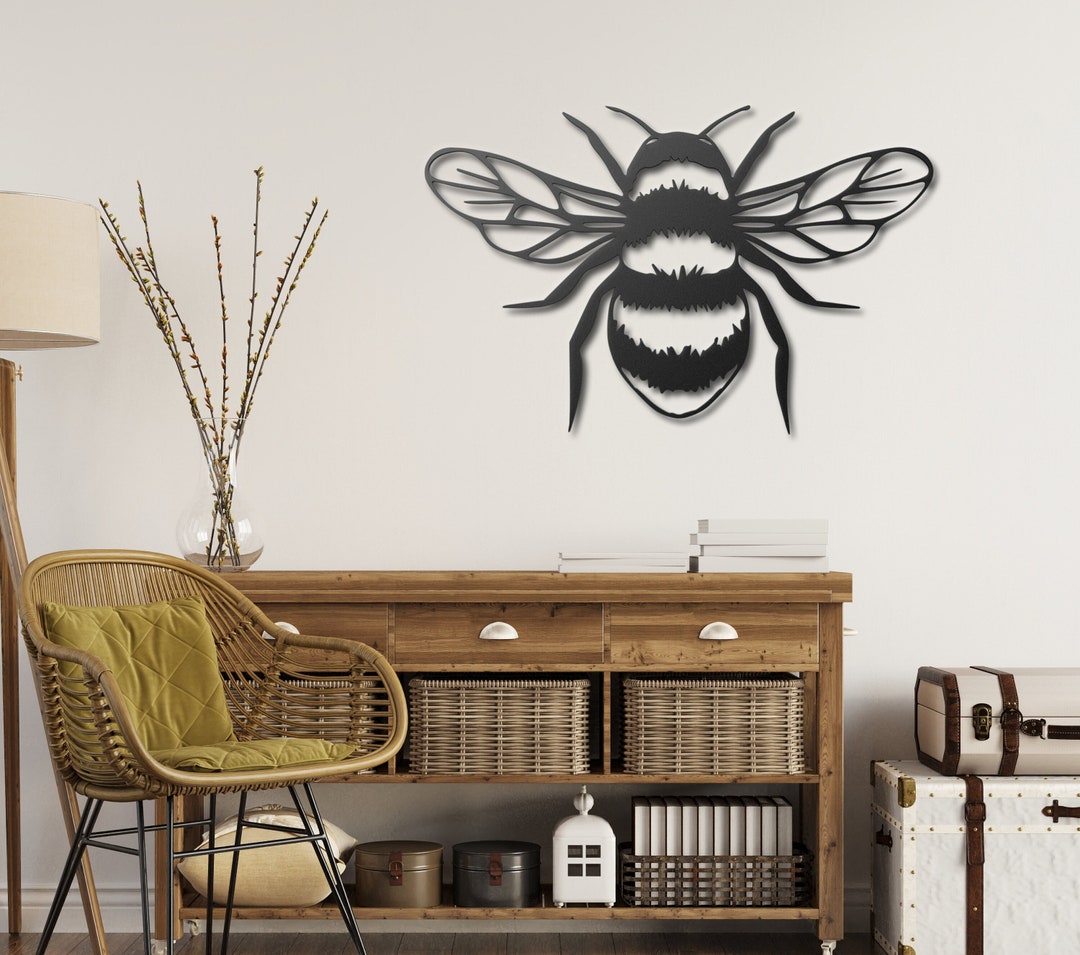 Bee Metal Wall Art, Bee Metal Wall Decor, Housewarming Gift, Bedroom