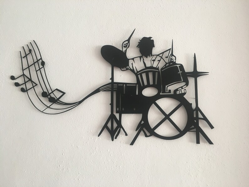 Drummer Sign Drummer Metal Wall Art, Music Studio Decor, Drummer Gift, Gifts for Him ...