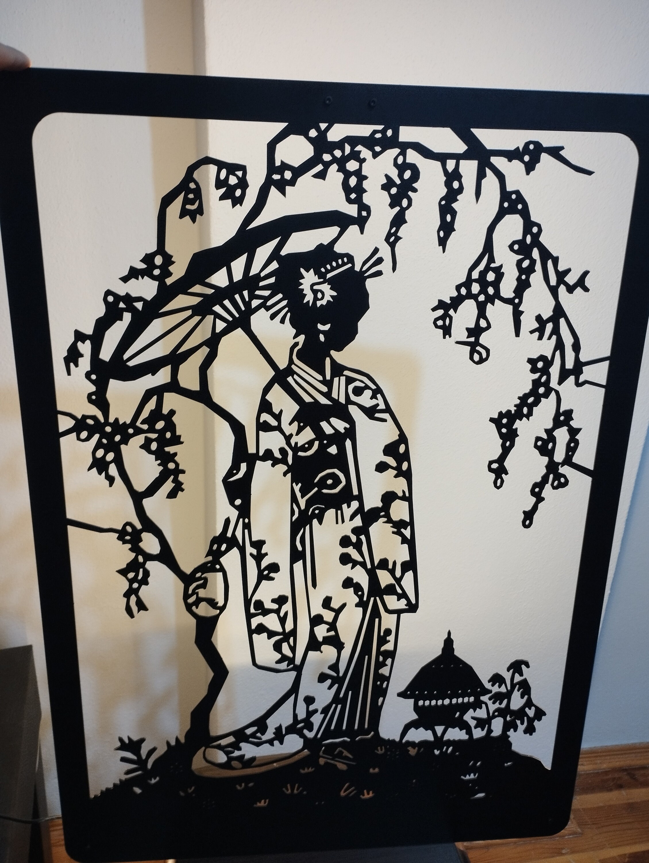 Kimono Woman under the Sakura Tree - Art Deco Diamond Painting