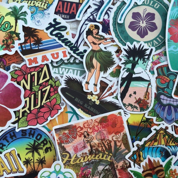 Hawaiian Stickers Etsy