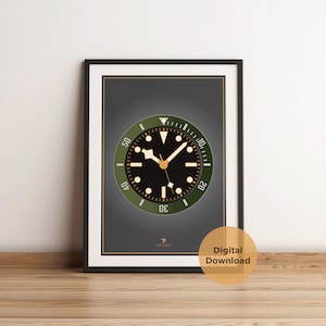 Tudor BlackBay 58 Harrods, Watch Printable Wall Art, Watch print, Digital Download, Horology Artwork, Decor, Birthday Gift