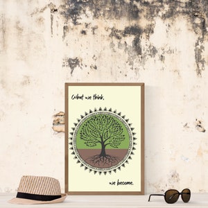 Bodhi tree print dark | Tree of life | wall decor | bohemian home decor | Printable | wall art | Bodhi Poster | digital print | Original art