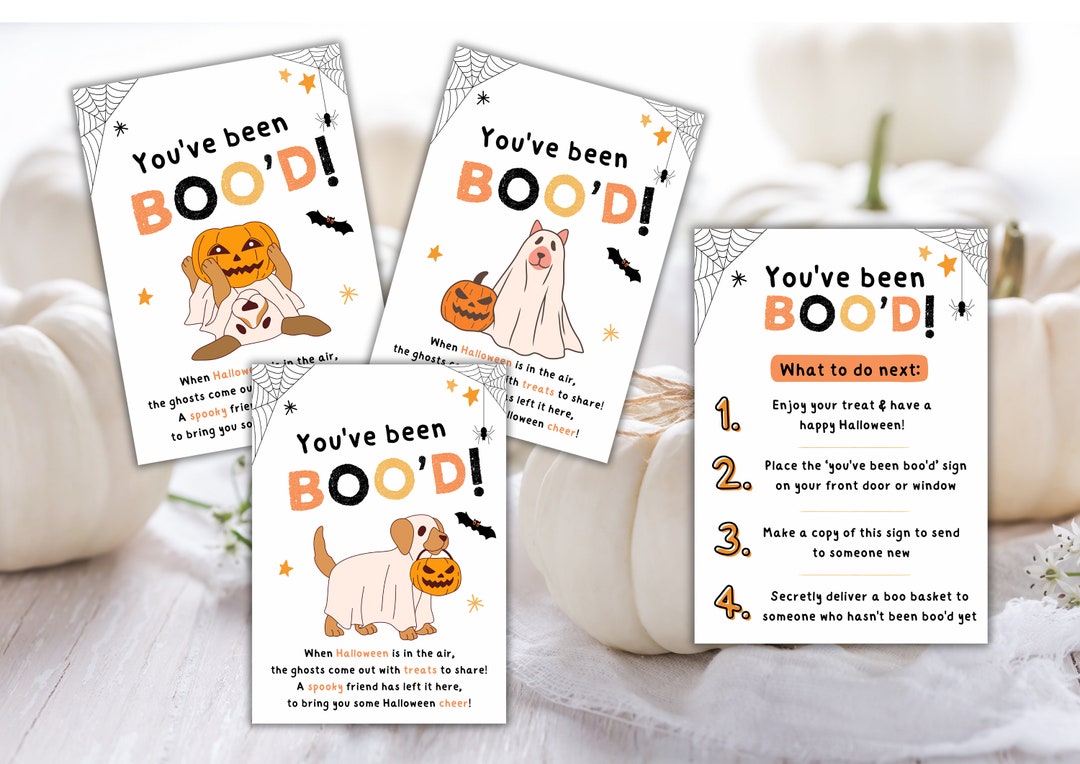 Printable Halloween Boo Basket Sign, You've Been Boo'd, Halloween ...