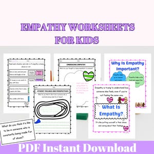 Empathy Worksheets for Kids Kindness Activities Perspective Taking Scenario Cards SEL Printable PDF for Classroom Community Building