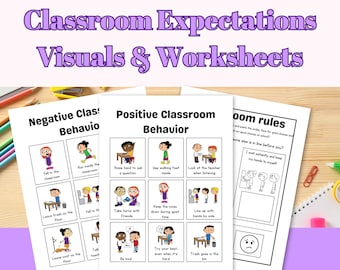 Materiale visivo stampabile per le aspettative in classe, poster per la gestione del comportamento, tabelle delle regole SEL e supporto alla routine in classe (PDF).