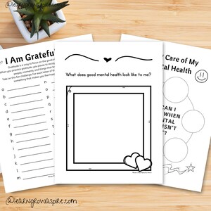 Printable mental health worksheets and activities for teenager. Teenager mental health coping strategy and self esteem activities.