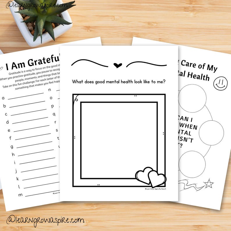 Printable mental health worksheets and activities for teenager. Teenager mental health coping strategy and self esteem activities.