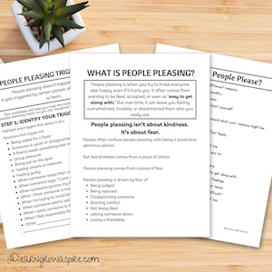 people pleasing worksheet therapist aid
