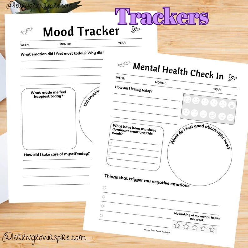 mental health mood and check in trackers