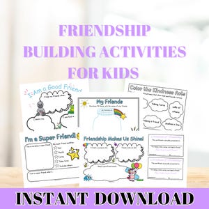Friendship Activities For Kids Back To School Friendship Building Worksheets Social Skills For Kids Therapy Friendship Printable For Kids