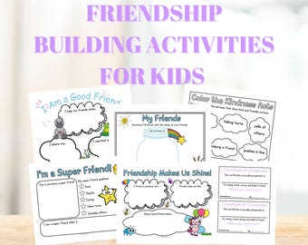 Friendship Activities for Kids Printable PDF, Social Skills Worksheets, Making Friends SEL Activities & Emotional Regulation Resource