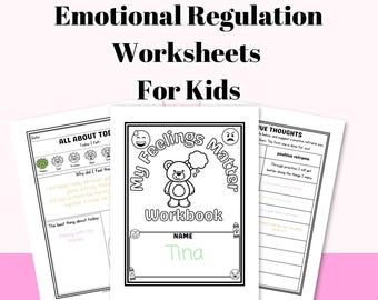 Arbeitsblätter zur emotionalen Regulierung für Kinder zum Ausdrucken, Bewältigungsfähigkeiten Aktivitäten, Selbstkontrolle, Beruhigungswerkzeuge & SEL Arbeitsbuch PDF-Download